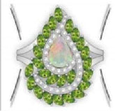 Sterling Silver Semi Mount Ring Setting Pear PE 8X6mm - Syzjewelry